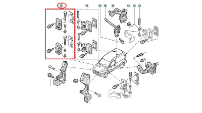 Balama Portiera Usa Fata Renault Kangoo 1998-2008