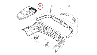 Set Bandouri Bara Spate Renault Thalia 1998-12.2006, 7701474471,  piesa originala OE