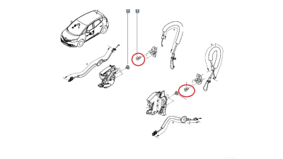 Surub fixare opritor usa M8x125-25 Dacia Logan II, Renault Master III, Talisman, Espace 5, Clio IV, Scenic IV, ZOE, Megane IV,, 7703004172,  piesa originala OE