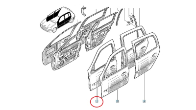 Usa Fata Renault Clio II, Thalia partea Stanga, 7751472474,  piesa originala OE
