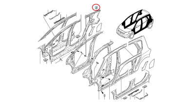 Aripa Spate Dreapta Renault Scenic 2 2003-2009 Renault 7751477727