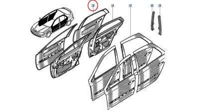 Panou Usa Spate Dreapta Renault Laguna II 2001-03.2004, fata de usa, 7782012348,  piesa originala OE