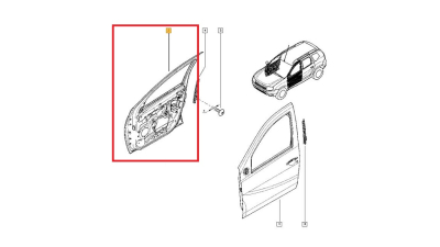 Usa Fata Dacia Duster 2018- partea Dreapta, 801002450R,  piesa originala OE