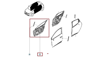 Usa Fata Renault Clio IV, Clio 4 Estate 2012-2019, partea Dreapta, 801008302R,  piesa originala OE