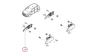 Maner Exterior Usa fata/spate Dacia Logan 2 2012-, Logan MCV II 2012-; Sandero 2 2012-, partea Dreapta, grunduit, 806062700R,  piesa originala OE