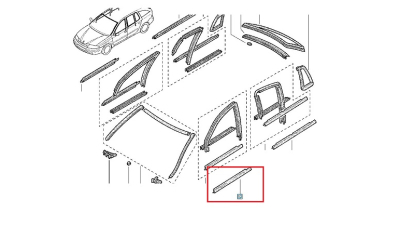 Stergator Exterior Geam Fata Stanga Renault Laguna II, 8200000787,  piesa originala OE