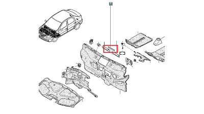 Tampon fixare tapiterie pavilon Dacia Logan Sandero Duster, 8200324261,  piesa originala OE