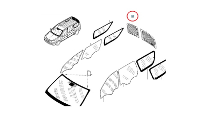 Geam Usa Batanta Dreapta Color Dacia Logan MCV 2010-2012, 8200396121,  piesa originala OE