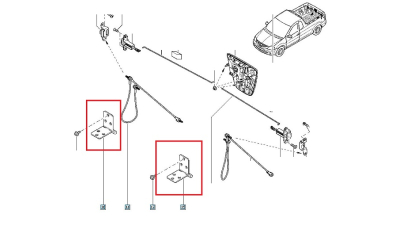 Balama Stanga, Dreapta Oblon Spate Dacia Logan Pick-Up 2007-2012