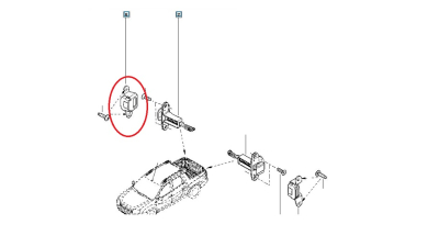 Inchizator Dreapta Oblon Spate Dacia Logan Pick-Up 2007-2012,, 8200571105,  piesa originala OE