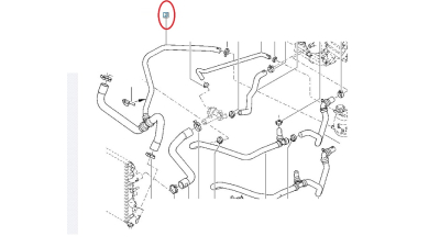 Furtun iesire Radiator racire Dacia Logan 03.2008-2012, Logan MCV 10.2008-; Sandero 2008- motor 1.5 dci, conducta apa, 8200588886,  piesa originala OE
