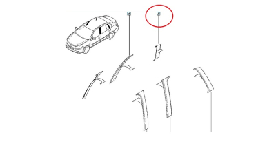 Ornament Vertical Usa Spate Dreapta - Spre Spate - Renault Clio 2 1998-08.2011, 8200699748,  piesa originala OE