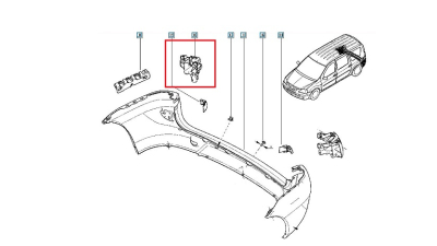Suport Sub Stop Bara Spate Dacia Logan MCV 11.2008-2012, intaritura fixare laterala partea Dreapta, 8200832182,  piesa originala OE