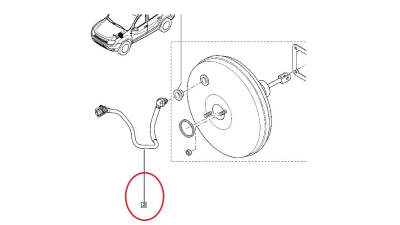 Conducta Asistata servofrana Dacia Duster 2016- motor 1.6 6V, 8200848805,  piesa originala OE