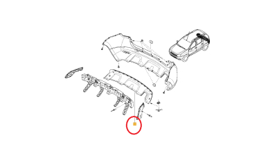 Ornament Spoiler Bara Spate Dacia Duster 11.2013-06.2015, difuzor spate, 850706169R,  piesa originala OE