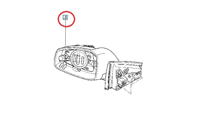 Mecanism Oglinda Stanga - Fara Capac - Fara Geam - Renault Laguna III 2007-2015, pliabila electric, cu senzor temperatura, 16 gauri/10 pini,, 963020140R,  piesa originala OE