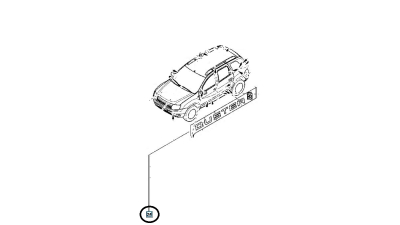 Banda Decorativa, autocolant, abtibild "DUSTER", 990422656R,  piesa originala OE