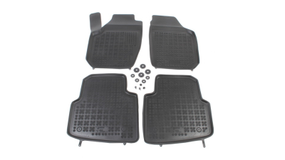 Set covorase auto din cauciuc Skoda Roomster dupa 06/2006-04.2010 , presuri tip tavita marca Rezaw Plast