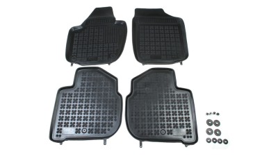 Set covorase auto din cauciuc Skoda Rapid dupa 2012 / Spaceback dupa 2013 , presuri tip tavita marca Rezaw Plast