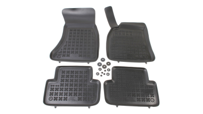 Set covorase auto din cauciuc Audi A4 (B8) 11.2007-12.2015 , presuri tip tavita marca Rezaw Plast
