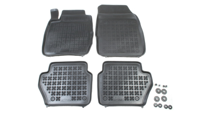 Set covorase auto din cauciuc Ford Fiesta VII (JA) 2008-2017 , presuri tip tavita marca Rezaw Plast , (polietilena PE)