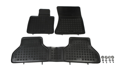 Set covorase auto din cauciuc BMW X6 (E71) dupa 2007 , presuri tip tavita marca Rezaw Plast