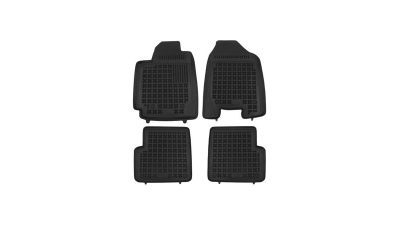 Set covorase auto din cauciuc Toyota Corolla E12 ; 2002-2007 cu decupaj pentru extinctor , presuri tip tavita marca Rezaw Plast