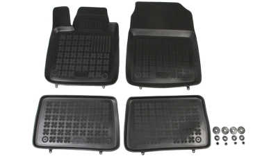 Set covorase auto din cauciuc Renault Twingo 2, 3-usi dupa 2007 , presuri tip tavita marca Rezaw Plast