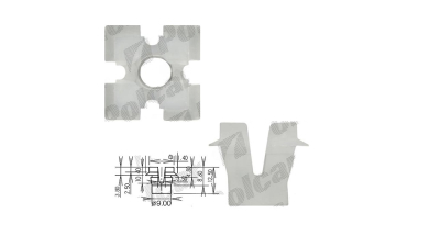 Piulita montare plastic 10 buc Fiat 126 P, 09.1972-09.2000, pentru ajustare faruri, Aftermarket