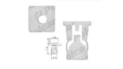 Piulita montare plastic 10 buc Fso Caro, Atu, Plus, Kombi, Truck, 01.1978-12.2002, pentru cotiera, Aftermarket