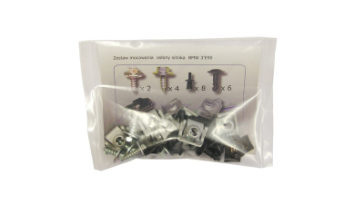 Set fixare scut protectie sub motor Seria 1 (E81/E82/E87/E88), 09.2004-10.2013; Seria 3 (E90/E91), 11.2004-06.2012, fixare scut sub motor