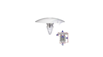 Clips fixare, Agrafa Mercedes W124+E-Kl., 84- Aftermarket RXC60443