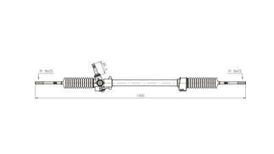 Caseta directie manuala Citroen Jumper (230/244) 1994-2006; Fiat Ducato 1994-2006; Peugeot Boxer 1994-2006, lungime 1405mm, 4000E5; 4000ES; 71718438; 9451178380; 