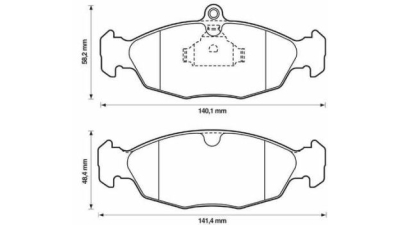 Placute frana fata Opel Astra F Cabriolet (53B), 03.1993-03.2001, marca SRLine S70-0002