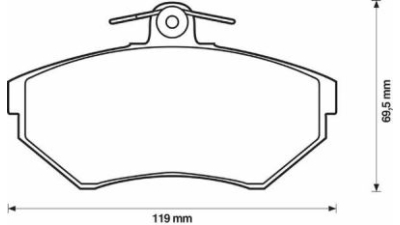 Placute frana fata Seat Ibiza 2 (6k1), 03.1993-02.2002, marca SRLine S70-0004