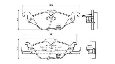 Placute frana fata Opel Astra F Classic Hatchback, 01.1998-08.2002, marca SRLine S70-0021