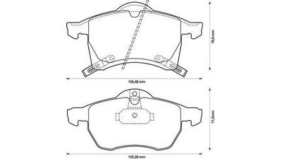 Placute frana fata Opel Astra F Classic Combi, 01.1998-01.2005, marca SRLine S70-0028