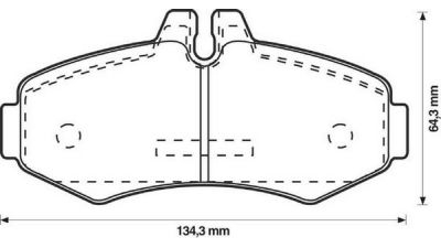 Set placute frana punte fata Mercedes Sprinter, 01.1995-05.2006, Clasa V; Vito W638 1996-2003; marca SRLine S70-0033