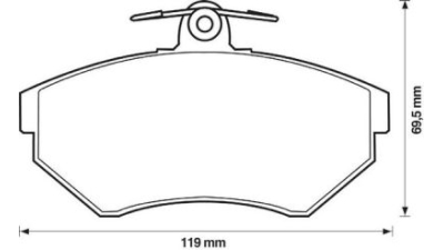 Set placute frana punte fata Audi A4 (B5), 11.1994-09.2001, VW Passat (B5) 1995-12.2001; marca SRLine S70-0043