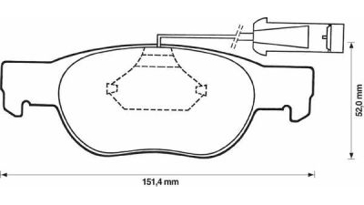 Placute frana fata Alfa Romeo 145 (930), 07.1994-01.2001, marca SRLine S70-0051