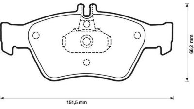 Placute frana fata Mercedes Clasa C (W202), 03.1993-05.2000, marca SRLine S70-0076