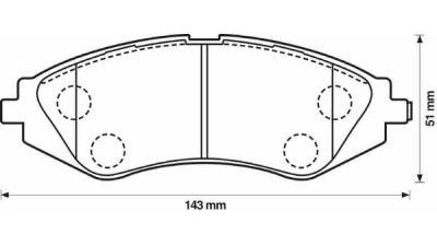 Placute frana fata Chevrolet Lacetti (J200), 03.2003-, marca SRLine S70-0077