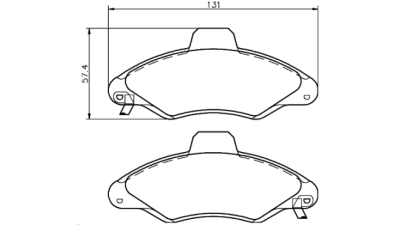 Placute frana fata Ford Escort 7 (Gal, Aal, Abl), 01.1995-10.2002, marca SRLine S70-0078