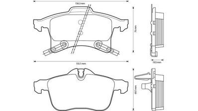 Placute frana fata Opel Astra F Classic Combi, 01.1998-01.2005, marca SRLine S70-0089