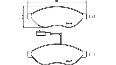 Placute frana fata Citroen Jumper Bus, 04.2006-, marca SRLine S70-0099
