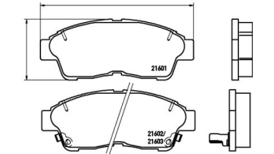 Placute frana fata Toyota Camry (Cv1, Xv1, V1), 06.1991-09.1997, marca SRLine S70-0108