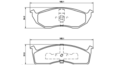 Placute frana fata Chrysler 300 M (Lr), 07.1998-09.2004, marca SRLine S70-0117