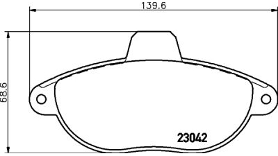 Placute frana fata Peugeot 806 (221), 06.1994-08.2002, marca SRLine S70-0127