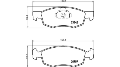 Placute frana fata Fiat Doblo Cargo (223), 11.2000-, marca SRLine S70-0146