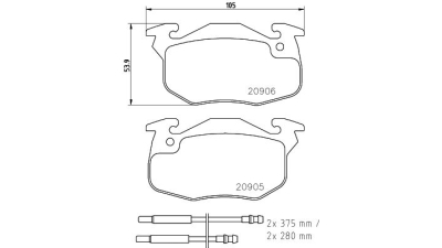 Placute frana fata Peugeot 306 Break (7e, N3, N5), 06.1994-04.2002, marca SRLine S70-0185